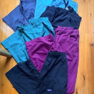 Six Sets Colorful Scrub Pants Collection